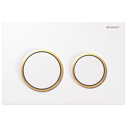 Смывная клавиша Geberit Omega 20 115.085.KK.1 (белый/позолота)