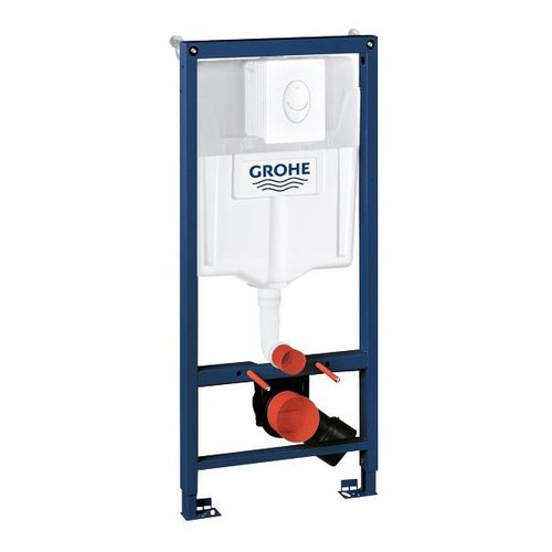 Инсталляция для подвесного унитаза Grohe Rapid SL 38722001 с белой клавишей