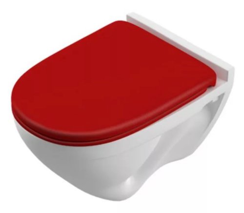 Унитаз подвесной Sanita Lux Attica Red (ATCSLWH0111) с крышкой-сиденьем микролифт