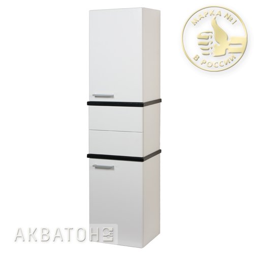 Колонна Акватон Турин белый c черными панелями