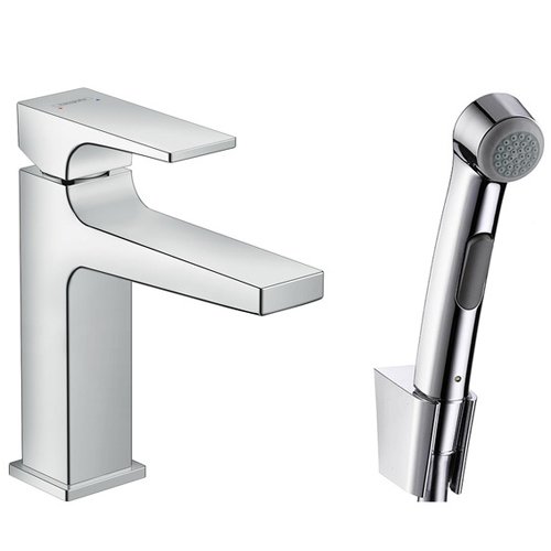 Смеситель для раковины Hansgrohe Metropol Lever 110 32522000 с гигиеническим душем