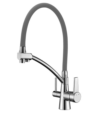 Смеситель для кухни Lemark Comfort LM3071C-Gray с подключением к фильтру с питьевой водой