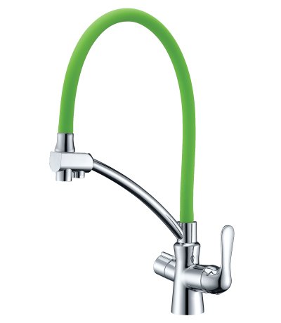 Смеситель для кухни Lemark Comfort LM3070C-Green с подключением к фильтру с питьевой водой