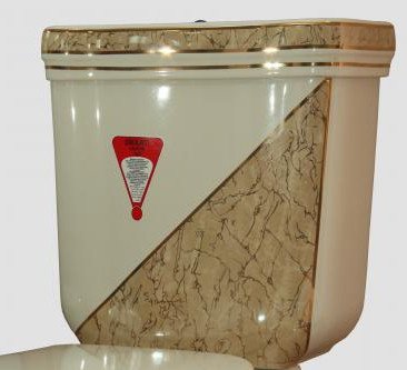 Бачок Creavit Klasik KL410.300E0 карамель декор DIAG./BEJ
