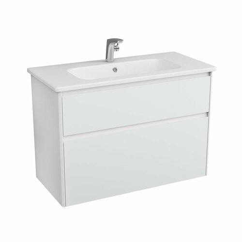 Тумба под раковину OWL 1975 Malaren 100 (OW03.08.05) с двумя ящиками белая подвесная