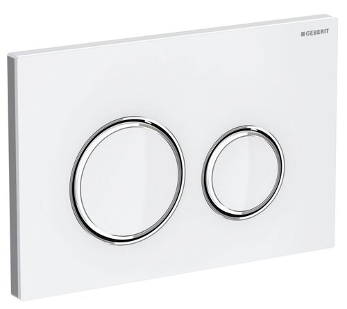 Смывная клавиша Geberit Sigma 21 (115.884.SI.1) (стекло белое/хром глянцевый)