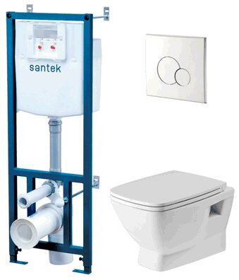 Инсталляция с подвесным унитазом Santek Нео Rimles 1WH501572 с сиденьем микролифт
