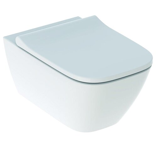 Унитаз подвесной Geberit Smyle Square Rimfree (500.683.01.1) безободковый микролифт