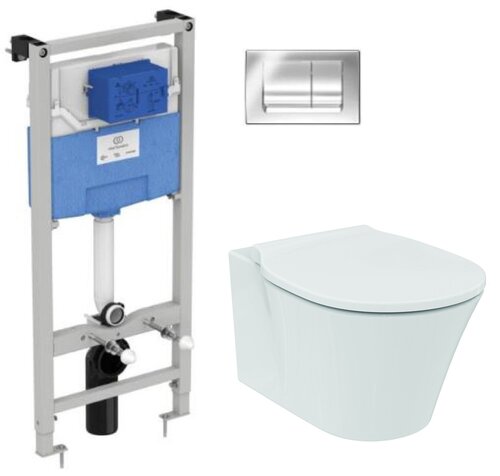 Инсталляция Ideal Standard Prosys (E212801) в комплекте с унитазом Connect Air (E005401) безободковый микролифт