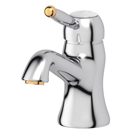 Смеситель для раковины Ponsi Stilmar Chrome/Gold (PON 251/M...RM), с донным клапаном (хром/золото)