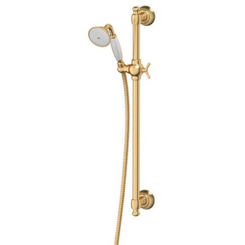 Душевая штанга Ponsi Stilmar Matte Gold (PON 376..ST.OS), с душем (матовое золото)