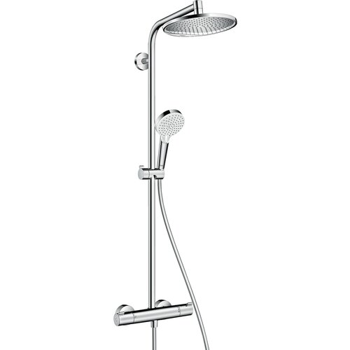 Душевая система Hansgrohe Crometta S 240 1jet Showerpipe EcoSmart 9 л/мин 27268000 (240 мм)