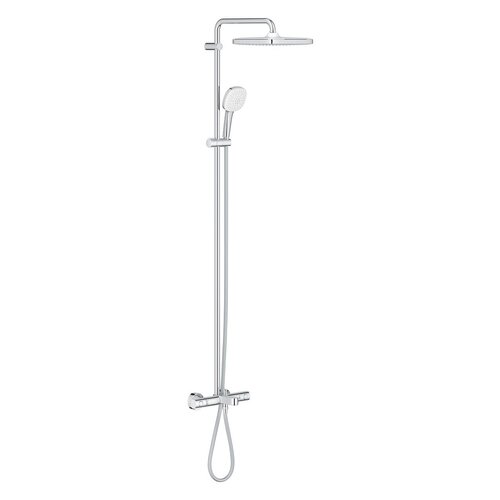 Душевая система Grohe Tempesta Cosmopolitan 250 Cube 26691001 для ванны для настенного монтажа с термостатом и изливом на ванну