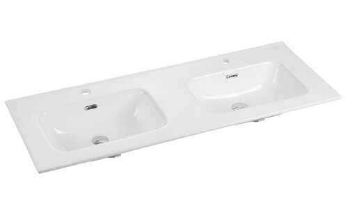 Раковина Ceramicanova Element (CN7004) (121 см) двойная,накладная, прямоугольная