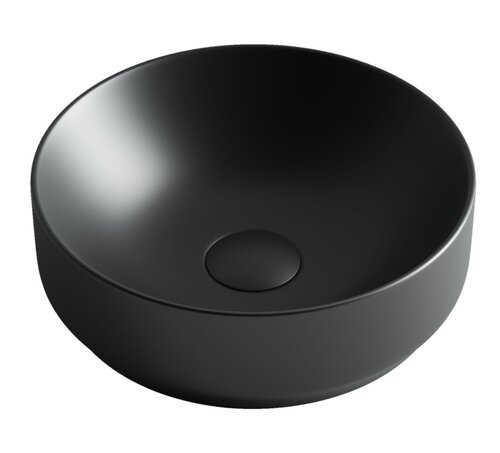 Раковина накладная Ceramicanova Element (CN6007) (35.5 см) круглая, черная матовая