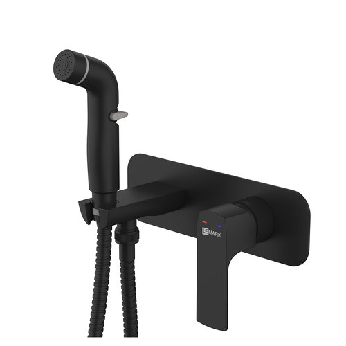 Смеситель с гигиеническим душем Lemark Ursus (LM7220BL) чёрный матовый