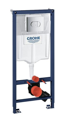 Инсталляция для подвесного унитаза Grohe 38981000 Solido 3 в 1 с клавишей Arena Cosmopolitan