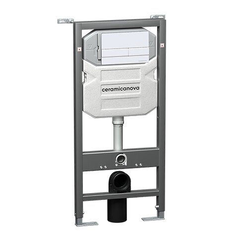 Инсталляция для подвесного унитаза Ceramicanova Envision CN1002W (с клавишей смыва Flat, белый)