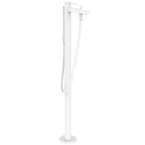 Смеситель для ванны Hansgrohe Finoris 76445700S со скрытой частью (76445700+10452180) напольный, белый