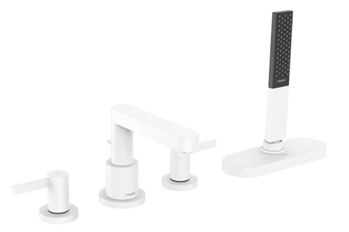 Смеситель для ванны Hansgrohe Finoris (76444700) на борт, матовый белый