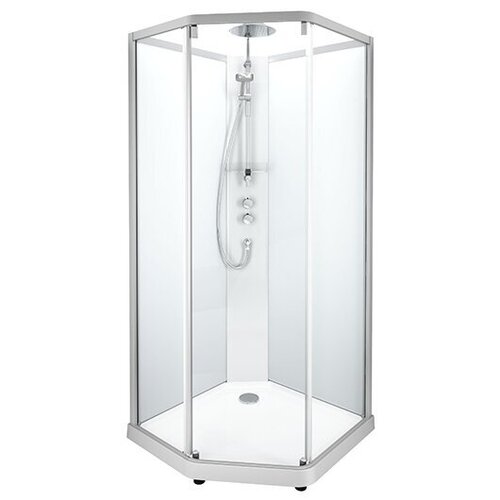 Душевая кабина IFO/IDO Showerama 10-5 Comfort 90x90 профиль белый, стекло прозрачное 131.401.201.301