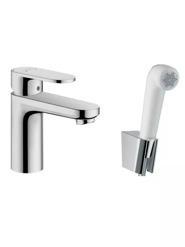 Смеситель для раковины Hansgrohe Vernis Blend (71215000) с гигиеническим душем, хром