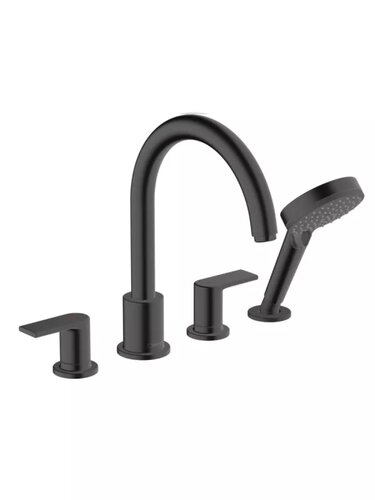 Смеситель для ванны Hansgrohe Vernis Blend (71456670) на борт, матовый черный