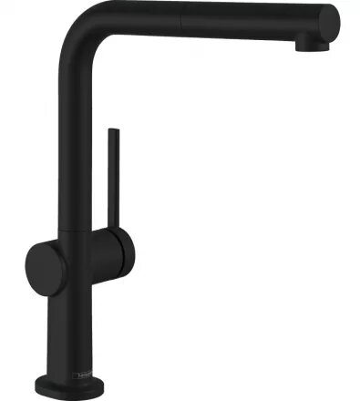 Смеситель для кухни Hansgrohe Talis M54 (72809670) (с вытяжным изливом) sBox, чёрный матовый