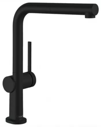 Смеситель для кухни Hansgrohe Talis M54 (72808670) (с вытяжным изливом) чёрный матовый