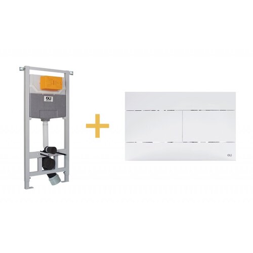 Инсталляция OLI 120 ECO Sanitarblock pneumatic (879236mSL01) белая клавиша