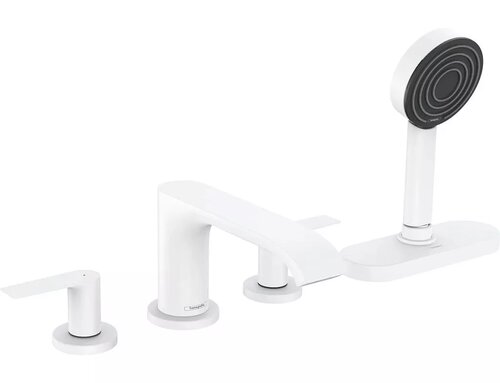 Смеситель для ванны Hansgrohe Vivenis (75444700) на борт, матовый белый