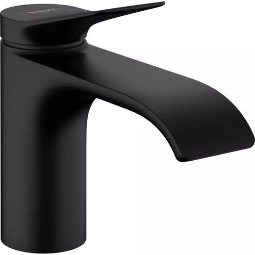 Смеситель для раковины Hansgrohe Vernis (75012670) без донного клапана, матовый черный