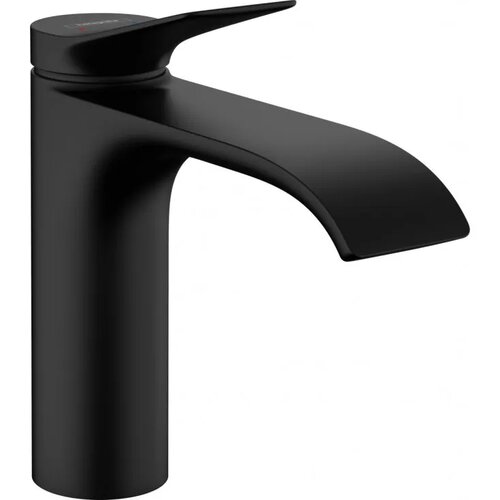 Смеситель для раковины Hansgrohe Vivenis (75020670) с донным клапаном, матовый черный