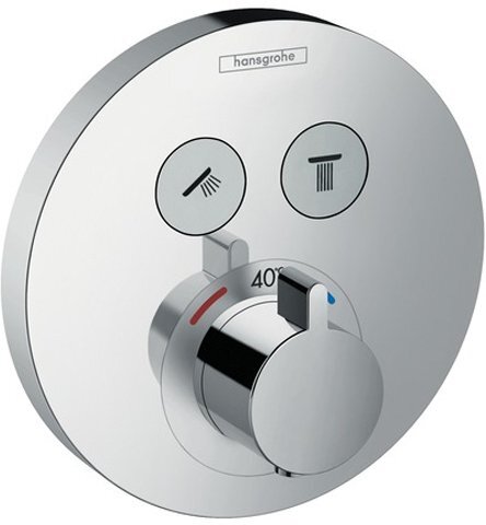 Термостат для душа Hansgrohe ShowerSelect S 15743000S со скрытой частью (15743000+001800180)