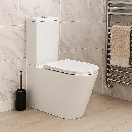 Унитаз напольный торнадо Azario Maro AZ-2125-UQ1 безободковый (микролифт)