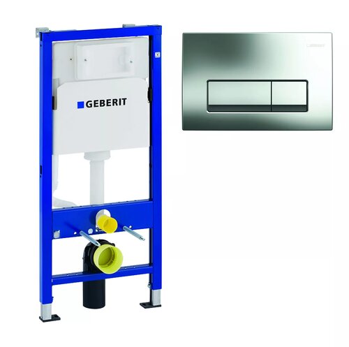 Инсталляция для подвесного унитаза Geberit Duofix UP100 (458.103.00.1) в комплекте с клавишей 115.119.21.1