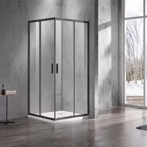 Душевой уголок Azario Milton (AZ-ND1142 1000 Black) (100х100х200 см) без поддона