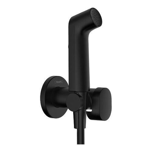 Гигиенический душ со смесителем Hansgrohe Bidette S 1 jet EcoSmart+ 29232670 (матовый черный)