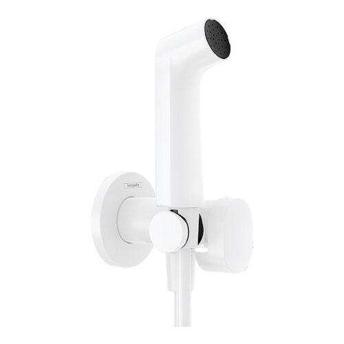 Гигиенический душ со смесителем Hansgrohe Bidette S 1 jet EcoSmart+ 29232700 (матовый белый)