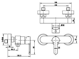 Смеситель для душа Bravat Stream F93783C-01A