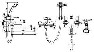 Смеситель для ванны Bravat Stream F63783C-LB