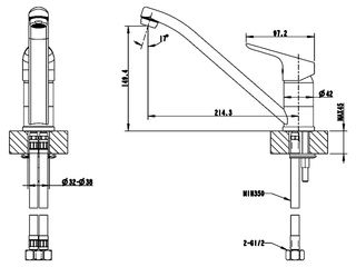 Смеситель для кухни Bravat Drop F74898C-2