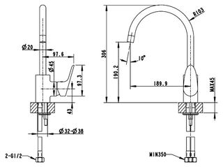 Смеситель для кухни Bravat Drop F74898C-1