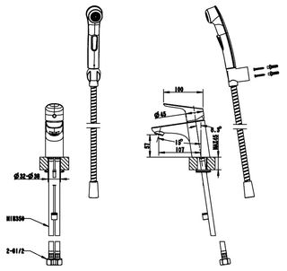 Смеситель для раковины Bravat Drop F14898C-2