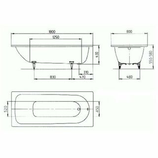 Ванна стальная Kaldewei Saniform Plus 375-1 (112800013001) 180х80 easy-clean