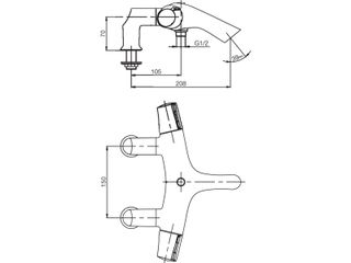 Смеситель Jacob Delafon Symbol E71685-CP