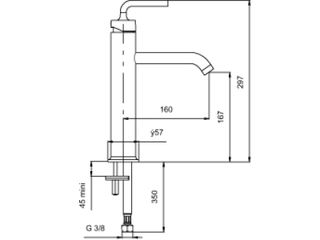 Смеситель Jacob Delafon Purist E14404-4A-CP