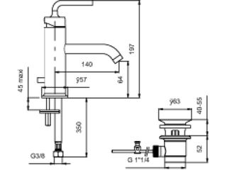 Смеситель Jacob Delafon Purist E14402-4A-CP