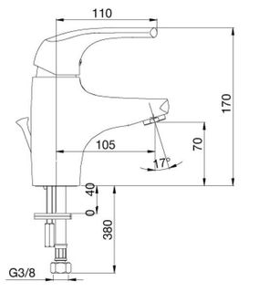 Смеситель Jacob Delafon Nateo E72251-CP
