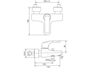 Смеситель Jacob Delafon Nateo E71251-CP
